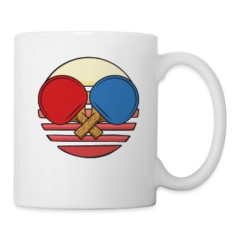 Tennis de table dictant raquette de tennis de table - Mug blanc - blanc - Droite
