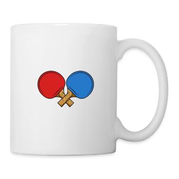 Tennis de table dictant raquette de tennis de table - Mug blanc - blanc - Droite
