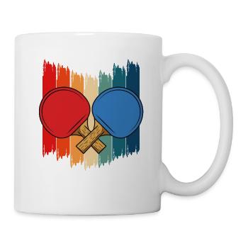 Tennis de table dictant raquette de tennis de table - Mug blanc - blanc - Droite