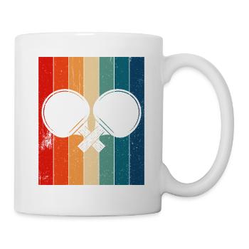 Tennis de table dictant raquette de tennis de table - Mug blanc - blanc - Droite
