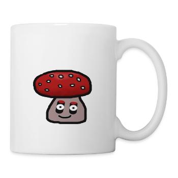 champignon, champignon, habitant de la forêt, vénéneux, amical - Mug blanc - blanc - Droite