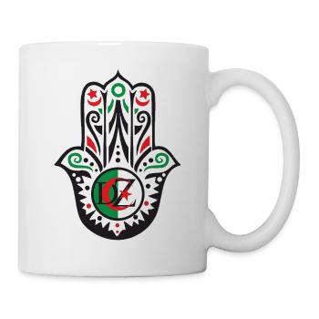 1 2 3 viva l Algeria hand of fatma - Mug - white - Right