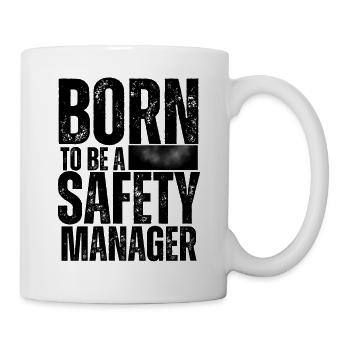 Geboren, um ein Sicherheitschampion zu sein Geschenkidee für den Arbeitsplatz - Tasse - Weiß - Rechts