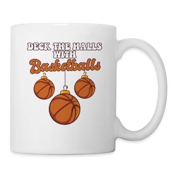 Joueur de basket-ball entraîneur Noël boules de Noël pont le - Mug blanc - blanc - Droite