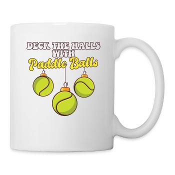 Paddle Ball Joueur Entraîneur Boules de Noël Deck Le - Mug blanc - blanc - Droite
