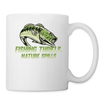 Fishing, Angler, Fisherman Fishing and Pike Fishing - Mug - white - Right