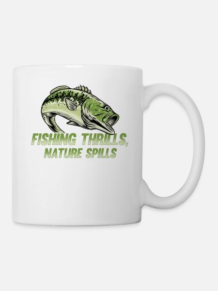 Angel, Angler, Fischer Fischen und Hecht Angeln - Tasse - Weiß