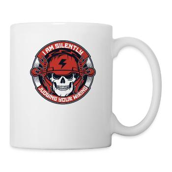 Je suis en train de juger silencieusement votre ingénieur en électronique de câblage - Mug blanc - blanc - Droite