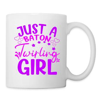 Bâton virevoltant juste un bâton Twirling fille bâton - Mug blanc - blanc - Droite