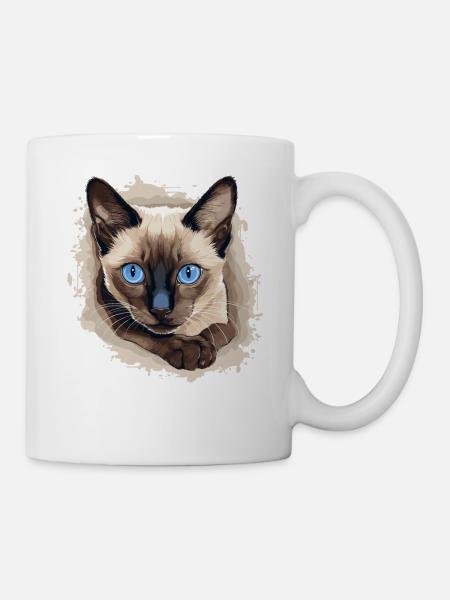 Siamese Cat Siamkatze - Tasse - Weiß