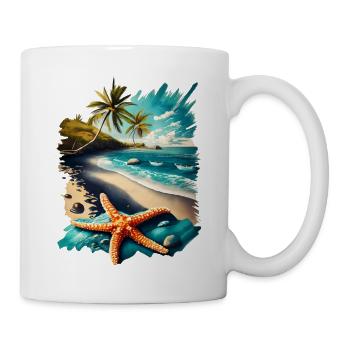 Nature Été Mer Océan Étoile de mer - Mug blanc - blanc - Droite