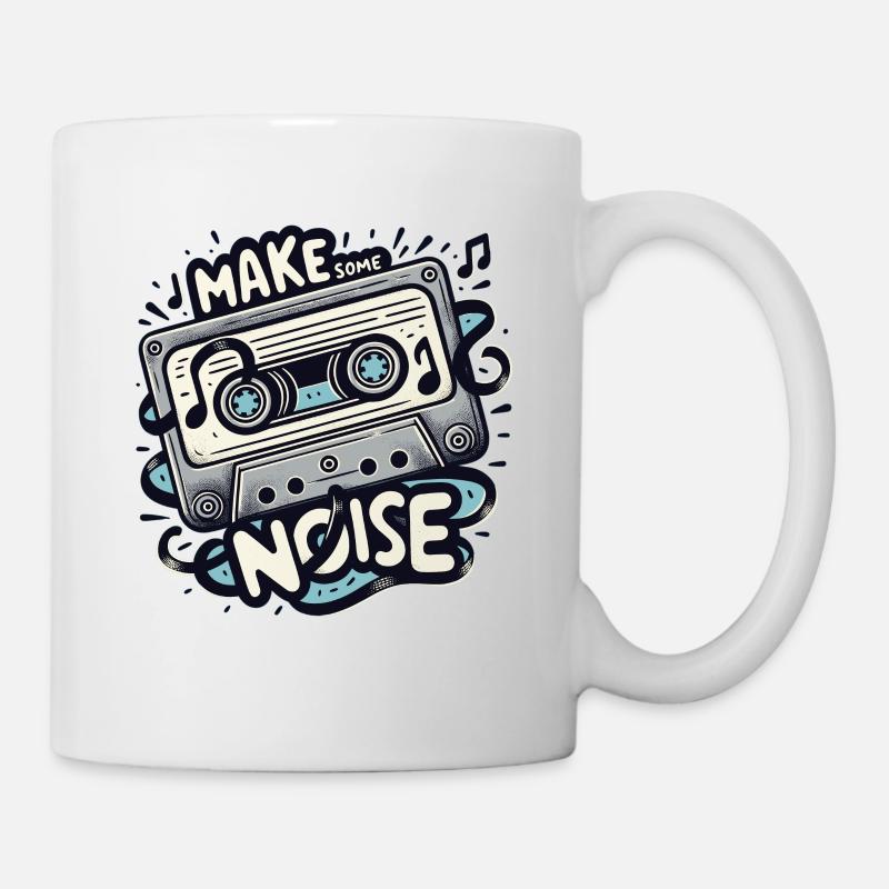 Faire du bruit 90s 90s 90s 90s vêtements - Mug blanc - blanc
