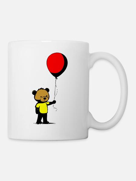 Ein Bär mit Ballon - Tasse - Weiß