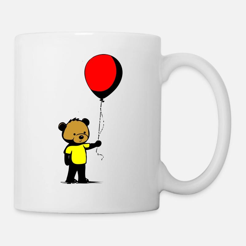 Ein Bär mit Ballon - Tasse - Weiß