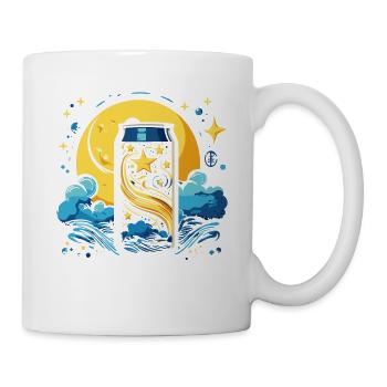 The coolest tin with stars and clouds - Mug - white - Right