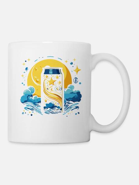 Die coolste Dose mit Sternen und Wolken - Tasse - Weiß