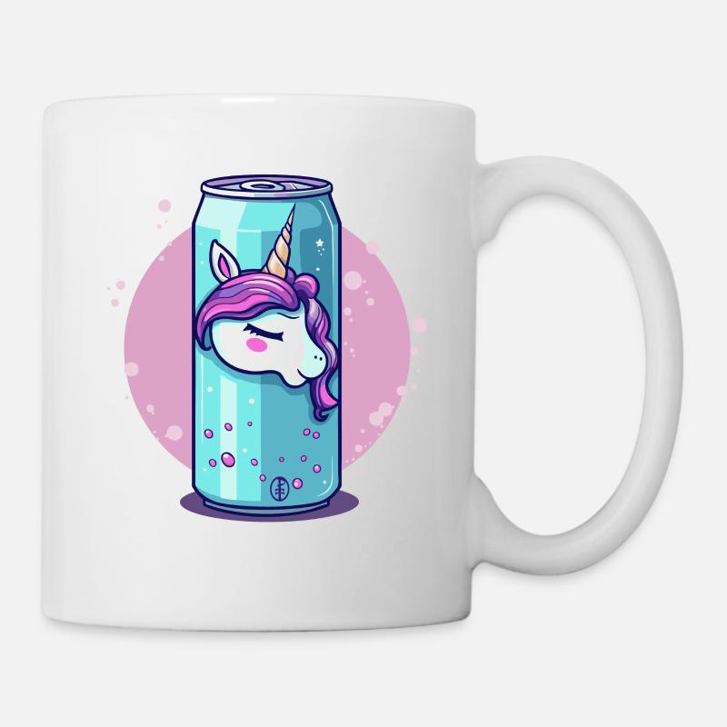 sprudeliger Einhorn Saft aus der Dose - Tasse - Weiß