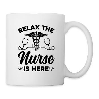 Relax The Nurse Is Here - Hospital Nurse Registere - Mug - white - Right