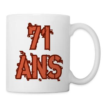 71 ANS - Mug blanc - blanc - Droite