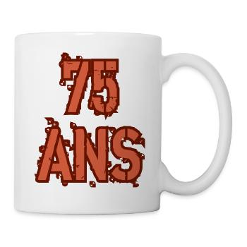 75 ANS - Mug blanc - blanc - Droite