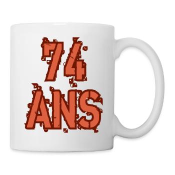 74 ANS - Mug blanc - blanc - Droite