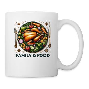 Family & Food - Thanksgiving Turkey Time Kids - Mug - white - Right