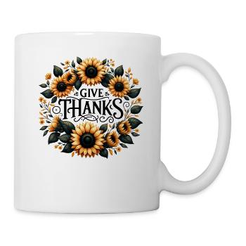 Give Thanks - Thanksgiving Turkey Time Kids - Mug - white - Right