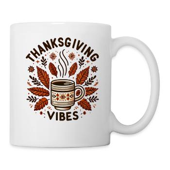 Gobble Thanksgiving Vibes Turkey Time for Kids - Mug - white - Right
