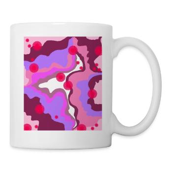 Retro-Druck - Tasse - Weiß - Rechts