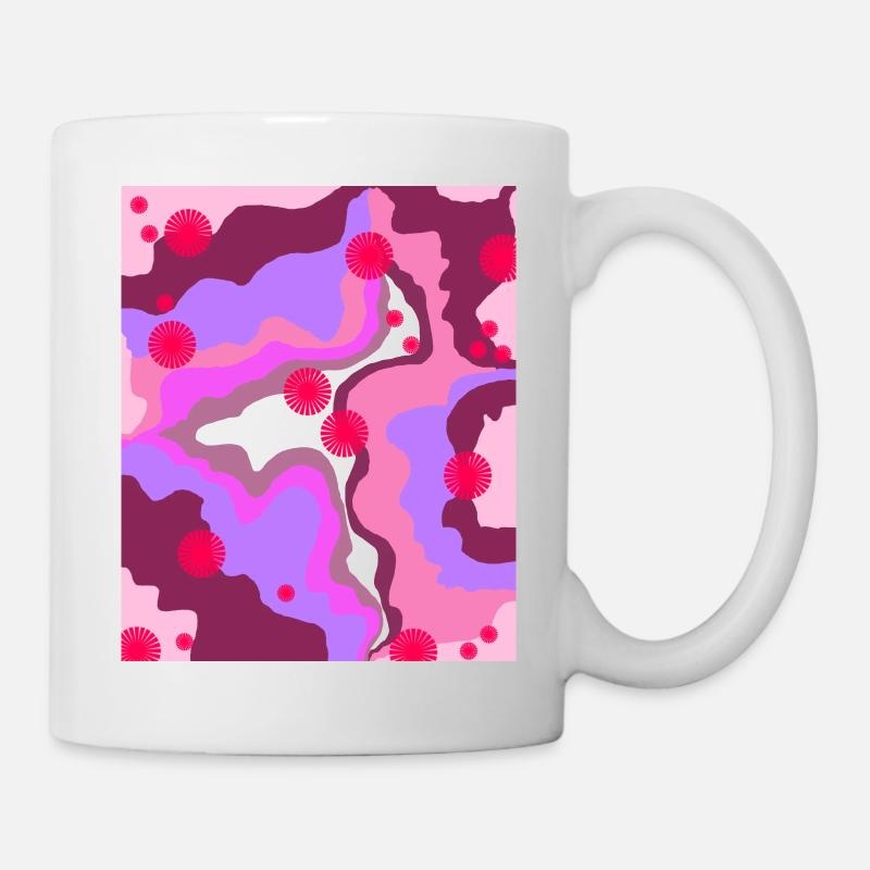 Retro-Druck - Tasse - Weiß