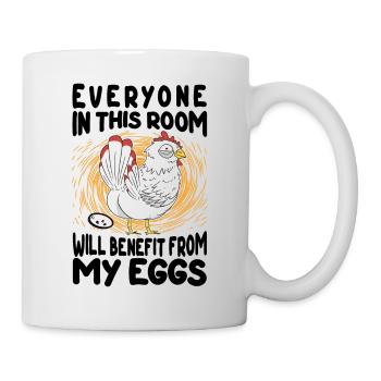 Profitez de mes oeufs - Oeuf petit-déjeuner - Mug blanc - blanc - Droite