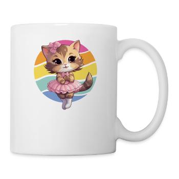 Ballerina, Kitten, Cats, Ballet Dancer - Mug - white - Right