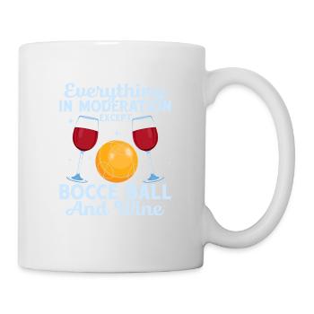 Everything In Moderation Except Bocce Player Team - Mug - white - Right