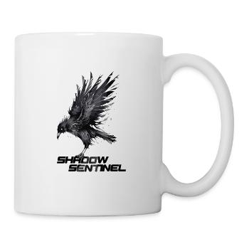 Rabe mit einer Nachricht: Schattenwächter - Tasse - Weiß - Rechts