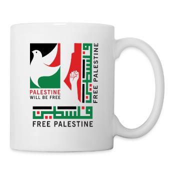 Free Palestine - will be free - Tasse - Weiß - Rechts