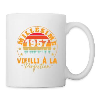 Millésime 1957, Cadeau D'anniversaire Vintage 1957 - Mug blanc - blanc - Droite