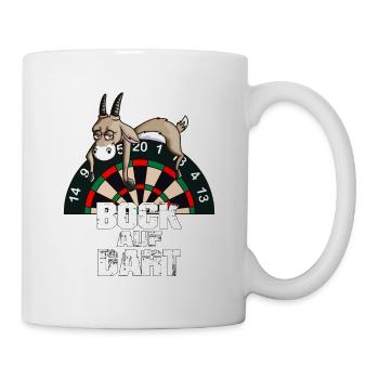 Darten Spiel Dartscheibe Bock auf Dart Dartspieler - Tasse - Weiß - Rechts
