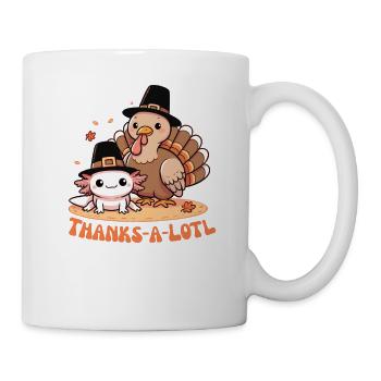 thanksgiving day outfits axolotl pun Thanks-a-lotl - Mug - white - Right