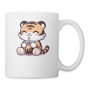 Kawaii Tiger Bubble Tea Boba Tiger - Mug - white - Right