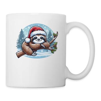 Paresseux, Noël, Hiver, Animaux, Paresseux - Mug blanc - blanc - Droite