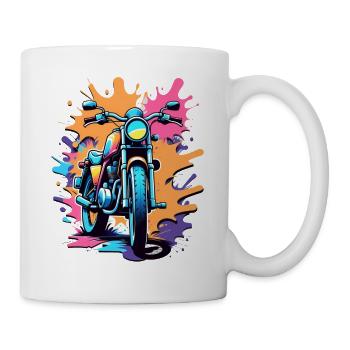 moto vintage style retro - graffiti - Mug blanc - blanc - Droite