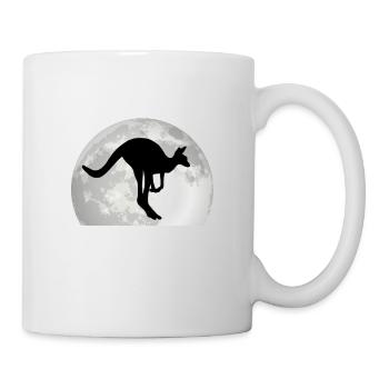Kangaroo, Moon, Australia, Kangaroo - Mug - white - Right