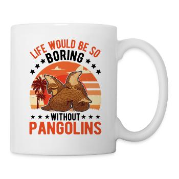 Pangolin Geschenk Schuppentier - Tasse - Weiß - Rechts