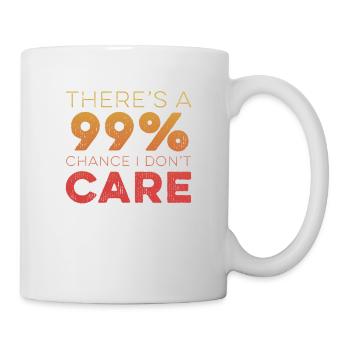 Es gibt eine 99%ige Chance, dass ich mich nicht um Retro-Vintage kümmere - Tasse - Weiß - Rechts