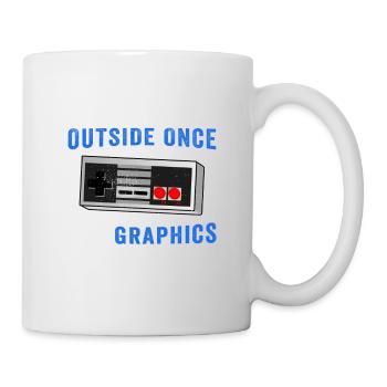 I Went Outside Once Funny Video Gamer Joke Gaming - Mug - white - Right