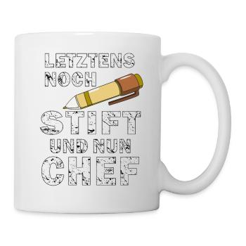 LETZTENS NOCH STIFT NUN CHEF - Tasse - Weiß - Rechts