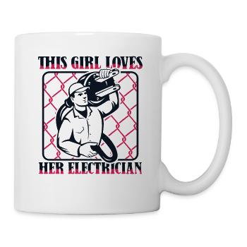 This Girl Loves Her Electrician Electrical Engineer - Mug - white - Right