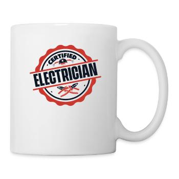 Certified Electrician Elektroniker Elektriker - Tasse - Weiß - Rechts