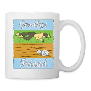 HUMAIN, TRISTE, CHAT - Mug blanc - blanc - Droite