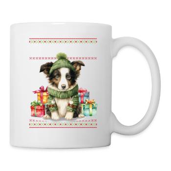 Border Collie Hund Feliz Navidog - Feliz Navidad Ch - Tasse - Weiß - Rechts
